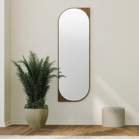 Stewehome Καθρέφτης με καρυδί πλαίσιο 52x152x152 cm
