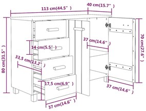 ΣΥΡΤΑΡΙΕΡΑ ΛΕΥΚΗ 113 X 40 X 80 ΕΚ. ΑΠΟ ΜΑΣΙΦ ΞΥΛΟ ΠΕΥΚΟΥ 340445