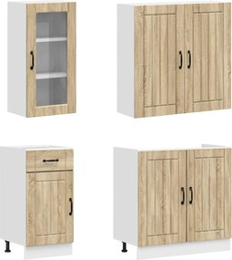 vidaXL Μονάδα κουζίνας LUCCA 8 pcs Sonoma Δρυς Επεξεργασμένο Ξύλο