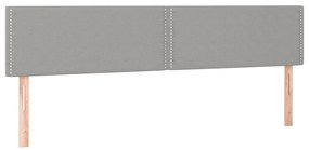 vidaXL Κρεβάτι Boxspring με Στρώμα Ανοιχτό Γκρι 120x190 εκ. Υφασμάτινο