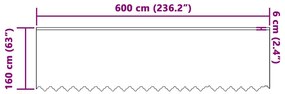 vidaXL Κουρτίνες με κουρτίνες Λευκό 600 x 160 cm Πολυεστέρας