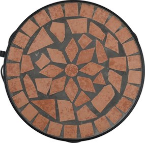 vidaXL Ανθοστήλες «Μωσαϊκό» 3 τεμ. Χρώμα Τερακότα Κεραμικές