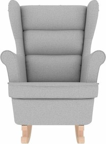vidaXL Κουνιστή καρέκλα Cloud Grey 74x90x102 cm Ύφασμα