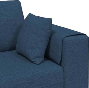 vidaXL Καναπές με μαξιλάρι Μπλε 250 x 77 x 76 εκ. ύφασμα
