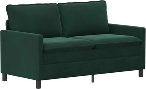 vidaXL Σετ Καναπέ 2 pcs Σκούρο Πράσινο Βελούδο