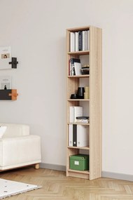 Stewehome Βιβλιοθήκη με 5 ράφια για γραφείο ή σαλόνι (Δρυς) 40x28x200 cm