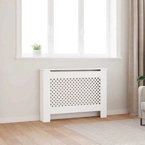 vidaXL Κάλυμμα Καλοριφέρ Λευκό 112 x 19 x 81,5 εκ. από MDF