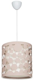 GloboStar® PETAL 203-0066 Μοντέρνο Κρεμαστό Φωτιστικό Καπέλο Μονόφωτο 1 x E27 IP20 Ροζ Πλαστικό - Μ23.5 x Π23.5 x Υ76cm
