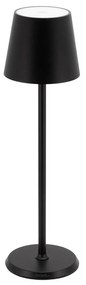 Επιτραπέζιο Φωτιστικό ArteLibre LED Φορητό FELINE Μαύρο Αλουμίνιο 11x11x37.5cm