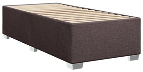 Κρεβάτι Boxspring με Στρώμα Σκούρο Καφέ 80x200 εκ. Υφασμάτινο - Καφέ