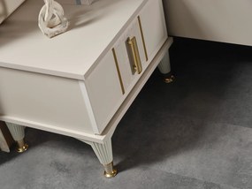Stewehome Σετ Κρεβατοκάμαρας Κρέμα / Χρυσό 160x200 cm