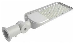 Φωτιστικό Δρόμου LED SLIM 50W 100° 6000lm IP65 Samsung Chip Ψυχρό Λευκό Γκρι 20425 VTAC-20425-Γκρι 20425