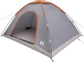 vidaXL Σκηνή Camping 6 ατόμων Γκρι και Πορτοκαλί