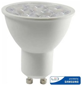 LED VTAC Spot GU10 6W SAMSUNG CHIP 10° 445lm Θερμό Λευκό 2120026