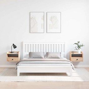 vidaXL Κομοδίνο 2 pcs Καφέ 38 x 36 x 29.5 εκ Μασίφ ξύλο πεύκου
