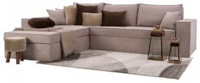ΚΑΝΑΠΕΣ ΓΩΝΙΑ Fylliana OLYMP 3 TAUPE 280*210*80 872-92-007