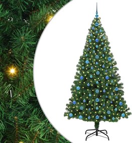vidaXL Τεχνητό Χριστουγεννιάτικο Δέντρο με 300 LED Πράσινο 210 cm