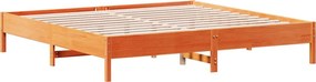 vidaXL Σκελετός Κρεβ. Χωρίς Στρώμα Καφέ Κεριού 180x200 εκ Μασίφ Πεύκο