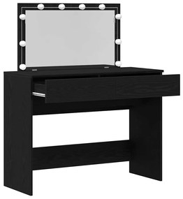 vidaXL Κομοδίνο Μαύρη δρυς 100 x 40 x 120 εκ. Επεξεργασμένο ξύλο