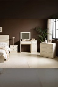 Stewehome Τραπέζι μακιγιάζ με καθρέφτη στυλ 120x145x41 cm