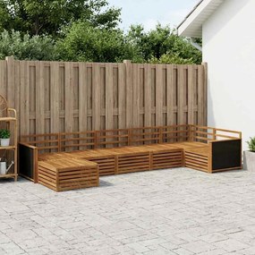 vidaXL Σειρά Καναπέ Εξωτερικού 7 pcs Φυσικό