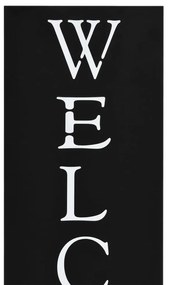 Ομπρελοθήκη με Σχέδιο «Welcome» Μαύρη Ατσάλινη - Μαύρο