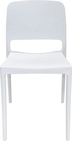 Καρέκλα Fenxy pakoworld pp σε λευκή απόχρωση 38x42x77εκ