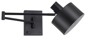 Φωτιστικό Τοίχου - Απλίκα SE21-BL-52-MS1 ADEPT WALL LAMP Black Wall Lamp with Switcher and Black Metal Shade+ - 51W - 100W - 77-8383