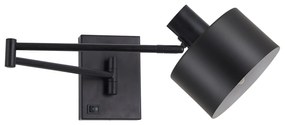Φωτιστικό Τοίχου - Απλίκα SE21-BL-52-MS1 ADEPT WALL LAMP Black Wall Lamp with Switcher and Black Metal Shade+ - Μέταλλο - 77-8383