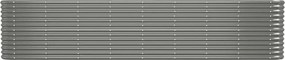 vidaXL Ζαρντινιέρα Γκρι 332x40x68 εκ. Γαλβανισμένος χάλυβας