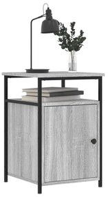 vidaXL Κομοδίνα 2 τεμ. Γκρι Sonoma 40x42x60εκ. από Επεξεργασμένο Ξύλο