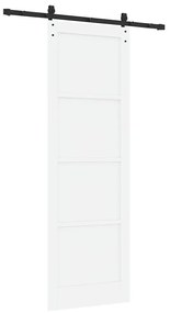 vidaXL Συρόμενη Πόρτα Λευκό και μαύρο 78 x 232 cm