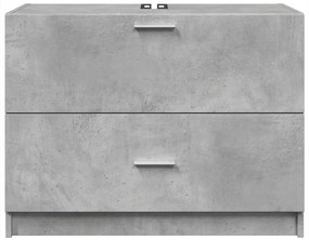 vidaXL Ντουλάπι Νιπτήρα Γκρι του Σκυροδέματος 78x37x59 εκ. Επεξ. Ξύλο