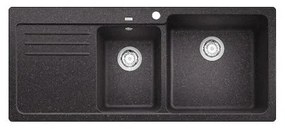 Blanco Naya 8 S Anthracite SILGRANIT™ PuraDur™ Γρανιτένιος Νεροχύτης Ένθετος με 2 Γούρνες και Ποδιά Αριστερά 116x50cm