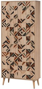Ντουλάπα Δίφυλλη City Gradrop Triangle 863SPH4258 80x45x190cm Multi Δίφυλλη