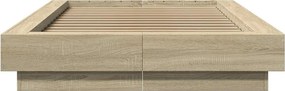 vidaXL Πλαίσιο Κρεβατιού Sonoma Δρυς 100x200 εκ. Επεξεργασμένο Ξύλο