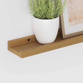 vidaXL Ράφι Τοίχου με ράφι 4 pcs Μπεζ 40 x 9 x 3 cm Επεξεργασμένο ξύλο