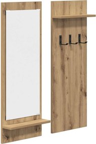vidaXL Τοίχου Κρεμάστρα Artisan Oak 70 x 10 x 90 εκ.