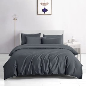 Beauty Home Σετ παπλωματοθήκη υπέρδιπλη Bamboo 300tc Art 12350 Midnight Charm 240x260 Ανθρακί