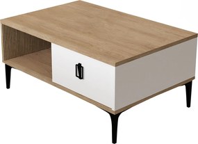 Τραπεζάκι Σαλονιού Sapphire Δρυς / Λευκό PAFLO 90x60x18
