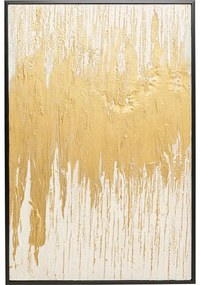 Πίνακας Abstract Λευκός/Χρυσός 80x4x120 εκ. - Χρυσό
