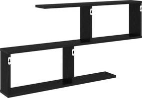 vidaXL Ράφι Τοίχου Μαύρη Δρυς 100 x 12 x 50,5 εκ Επεξεργασμένο Ξύλο
