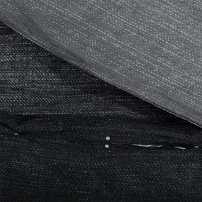 vidaXL Σετ Παπλωματοθήκη Σκούρο Γκρι 135x200 εκ. Βαμβακερό