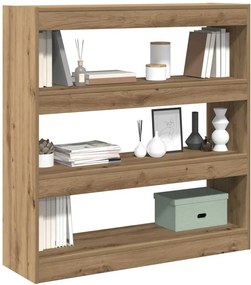vidaXL Βιβλιοθήκη artisan δρυς 100 x 30 x 103 εκ. Επεξεργασμένο ξύλο