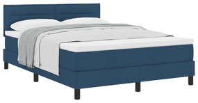 vidaXL Κρεβάτι ΜΕ ΕΛΑΤΗΡΙΑ με Στρώμα Μπλε 140x200 cm Ύφασμα