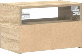 vidaXL Κομοδίνο Επιτοίχιο Sonoma Δρυς 45x26x28,5 εκ.