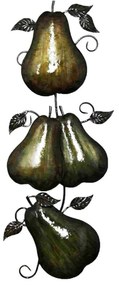 Διακοσμητικό Τοίχου Αχλάδια 15-00-11524 40x97x3cm Multi Marhome Μέταλλο