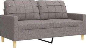 vidaXL Πολυθρόνες Σετ 4 Τεμαχίων Taupe από Ύφασμα με Υποπόδια