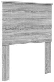 vidaXL Σκελετός Κρεβατιού Γκρίζο Σονομα 75 x 190 cm Μηχανήματος Ξύλο