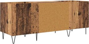 vidaXL Ντουλάπι δίσκων βινυλίου με ράφι Παλιό Ξύλο 121 x 38 x 48 cm